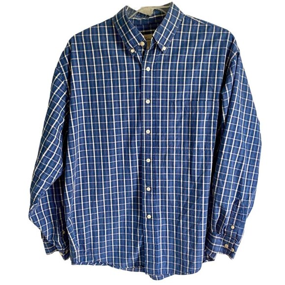 Eddie Bauer Long Sleeve Cotton Button Down Shirt Cotton Men's Large - Picture 1 of 6